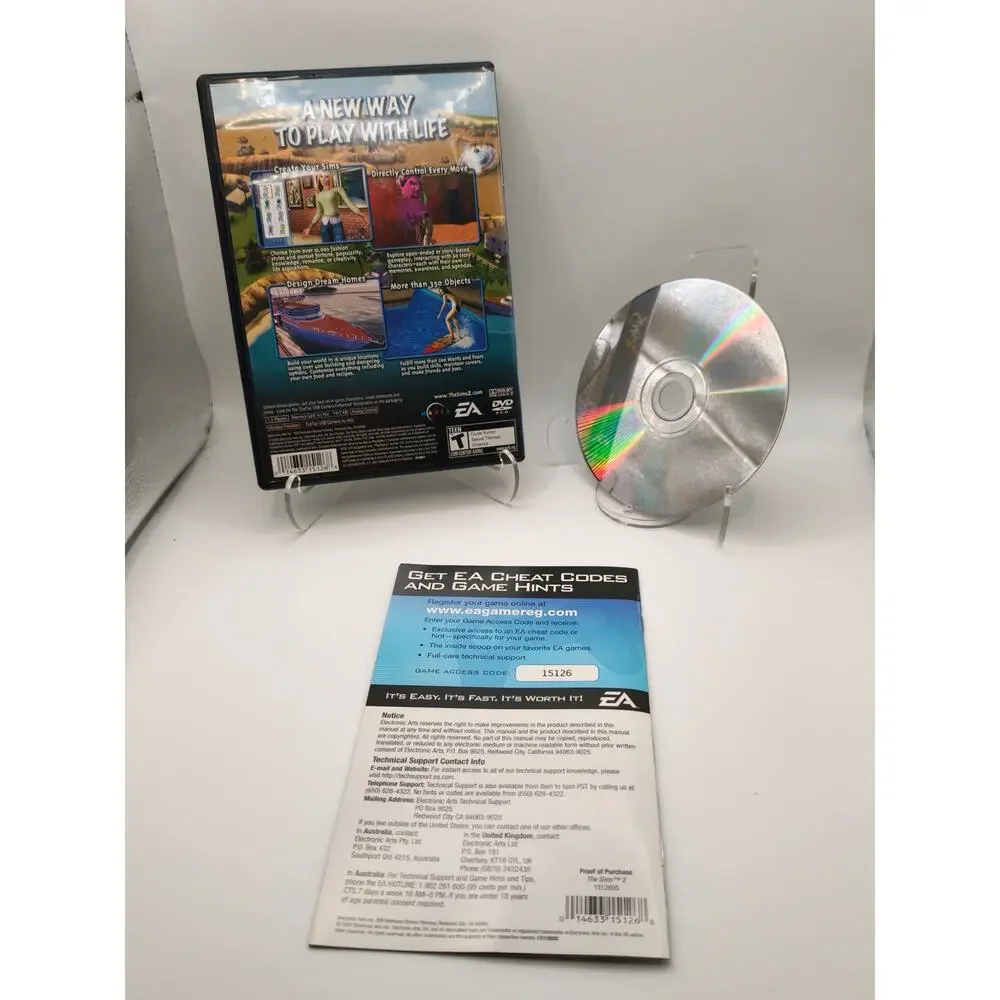 The Sims 2 PS2 CIB Complete EA Life Simulation Tested